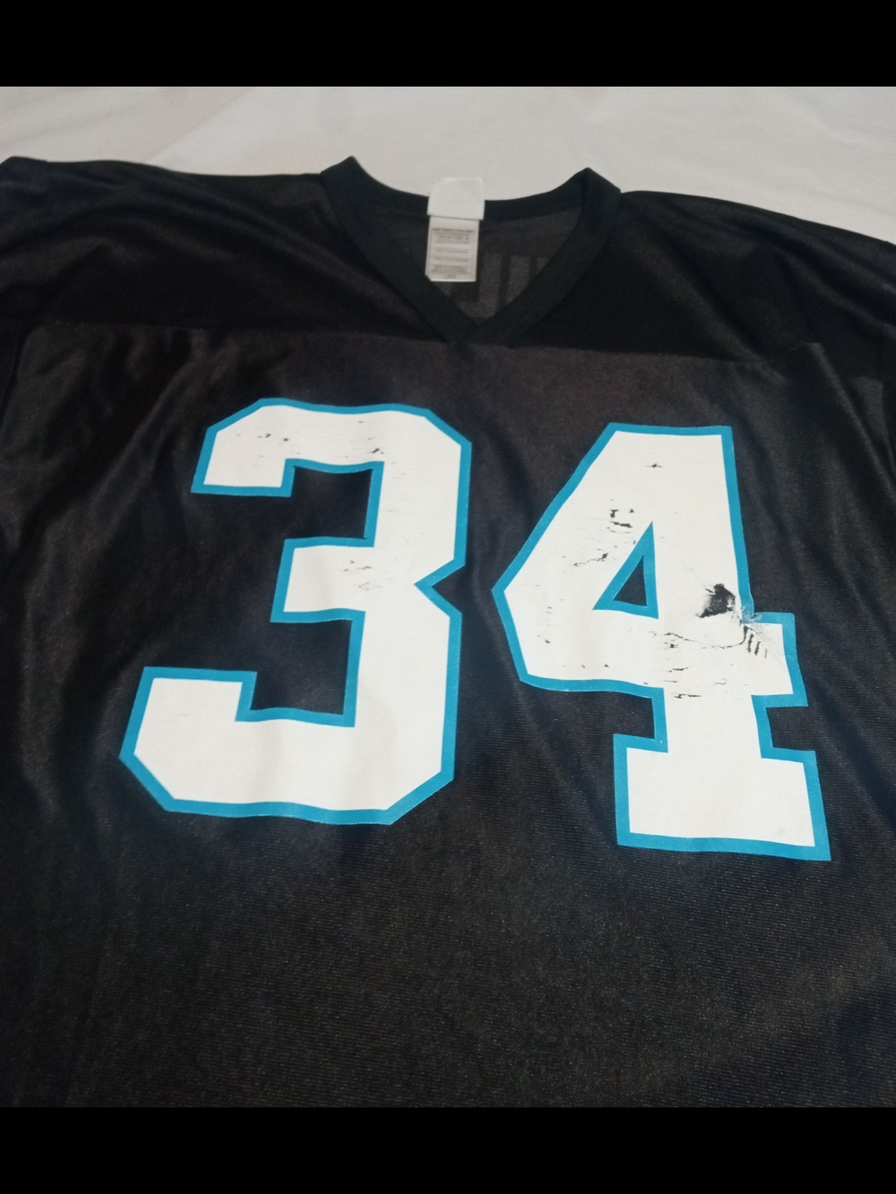 NFL Carolina Panthers D'Angelo WilliamsJersey Shirt with White & Teal Number 34 - Picture 2 of 8